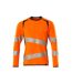 Sweat Motif/style Deux Tons Accelerate Safe Premium Homme Orange Fluo Bleu Marine Foncé Mascot-1