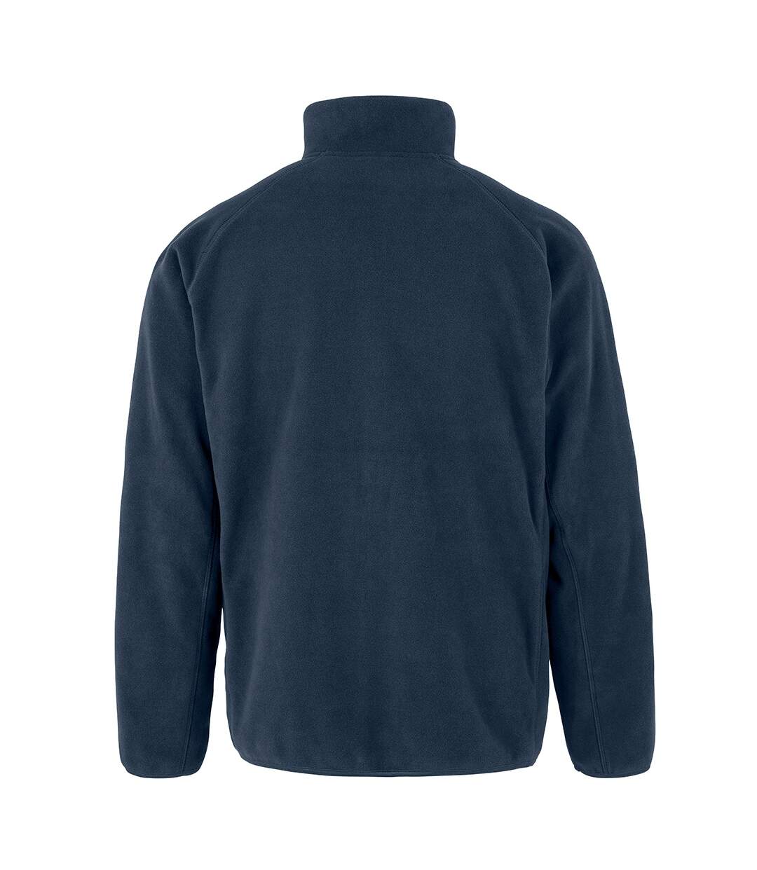 Mens micro zip neck fleece navy Result Genuine Recycled