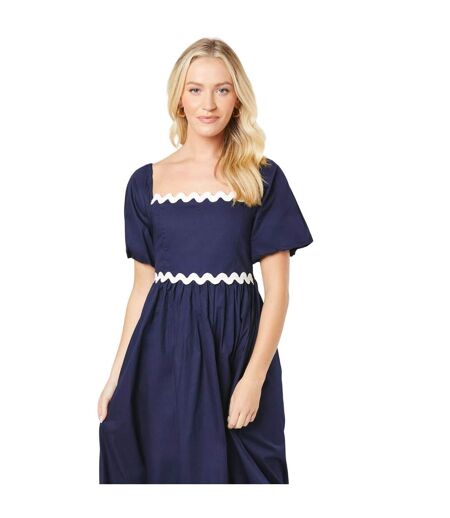 Robe mi-longue femme bleu marine Dorothy Perkins