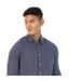 Mens Raymont Pinstripe Collared Shirt Dark Navy White Peter Werth-4