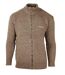 Cardigan Full Zip Homme Ledertys Marron en Laine LY0717-2