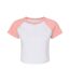 Haut court femme blanc / rose Bella + Canvas-1