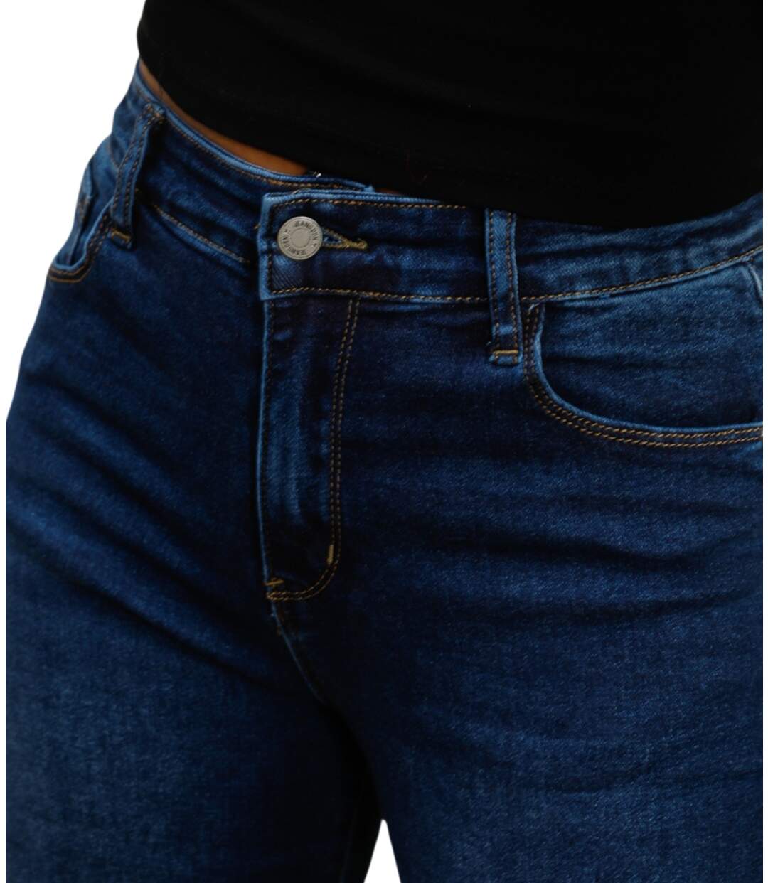 Jean Femme Wide Leg Taille Haute - Confort et Style en Bleu Grande Taille-5
