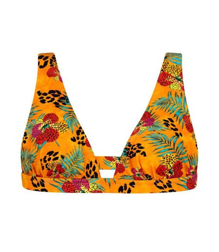 Haut de maillot de bain orange femme grain de sable diana