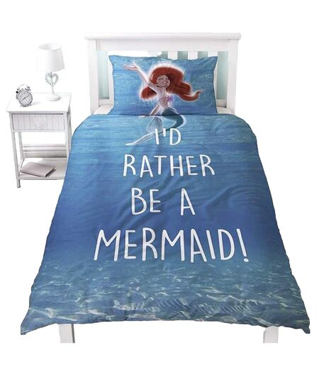 Reversible Duvet Set Blue White Little Mermaid