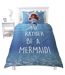 Reversible Duvet Set Blue White Little Mermaid-4