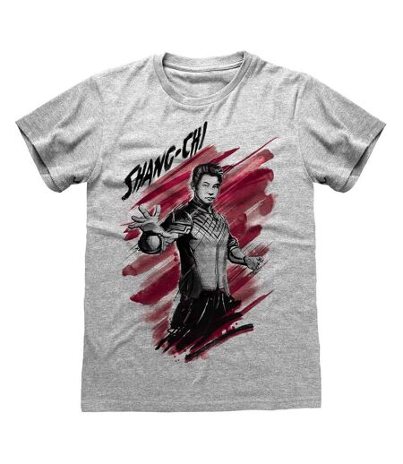 Shang-Chi And The Legend Of The Ten Rings - T-shirt - Adulte (Gris chiné / Rouge / Noir) - UTHE810