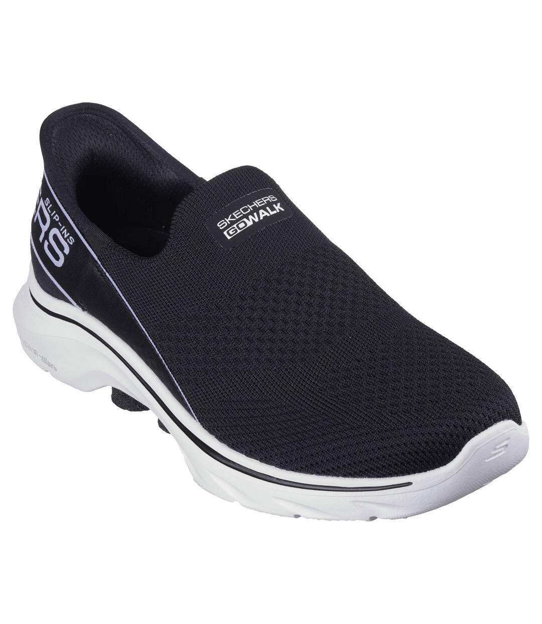 Womens/ladies go walk 7 mia trainers black/white Skechers-1