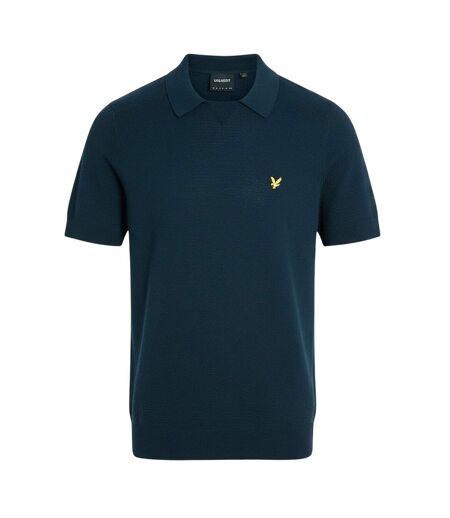 Polo Uni Manches Courtes En Coton Bio Homme Bleu Sarcelle Foncé Lyle & Scott