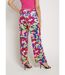 Pantalon fluide stretch, motif fleuri pop-2