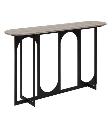 Console design effet marbre TUSCO - Noir