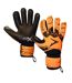 Unisex Adult Fusion X Flat Cut Essential Goalkeeper Gloves Fluorescent Orange Black Precision-1