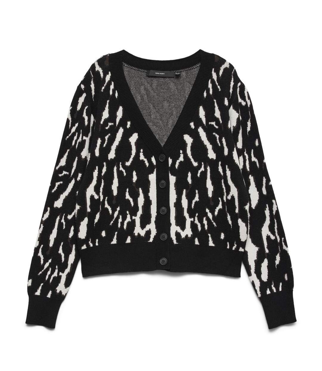 Gilet noir/blanc femme vero moda nancy-1