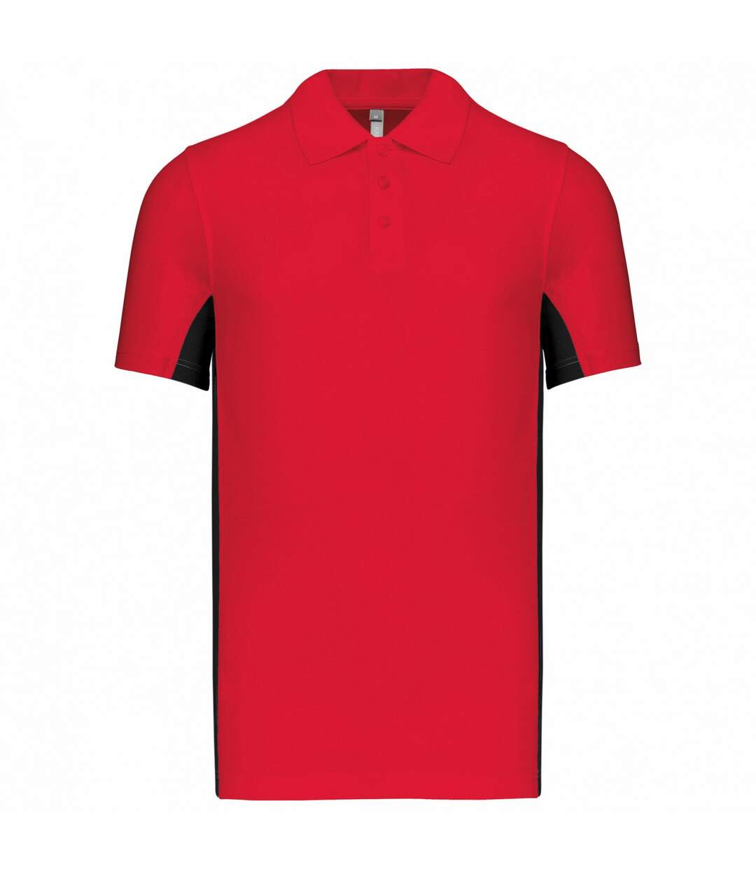 Mens flag polycotton pique polo shirt red/black Kariban