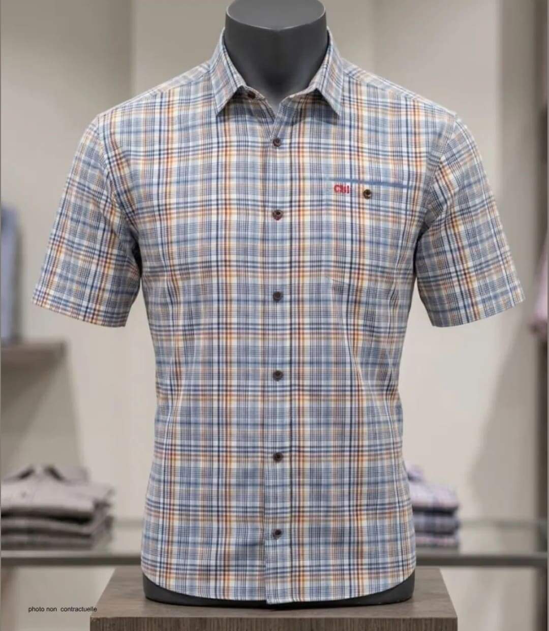 CHALLENGER CH4010 Chemisettes manches courtes : le style infroissable et dynamique-3