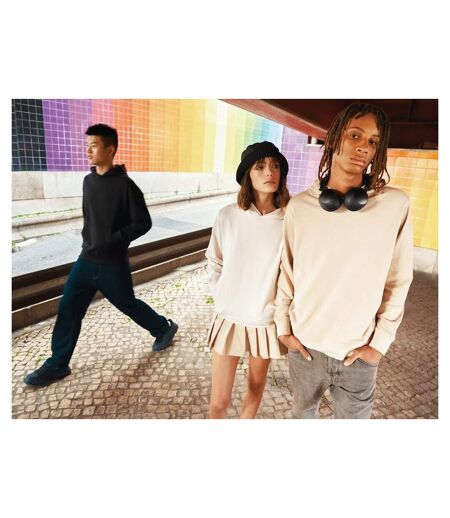 Unisex adult yengo recycled cotton side pocket hoodie cream yellow Iqoniq