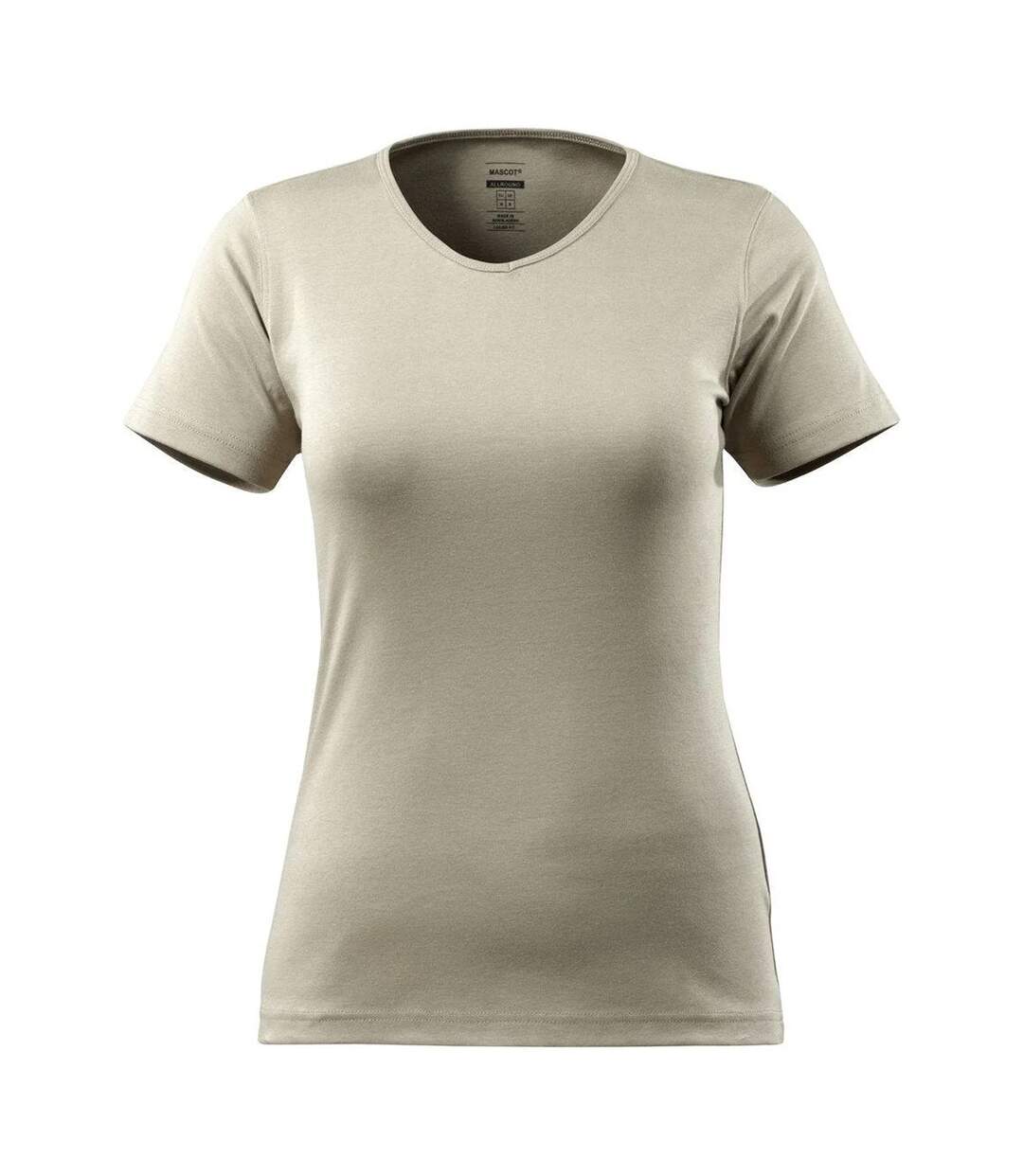 Womens/ladies Crossover Nice T-shirt Light Khaki Mascot-1