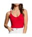 Débardeur cintré col v rouge femme morgan bijoux-1
