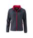 Veste Softshell Promo Femme Gris Foncé Rouge James And Nicholson-1