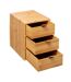 Boîte Déco 3 Tiroirs Bambou 21cm Naturel-2