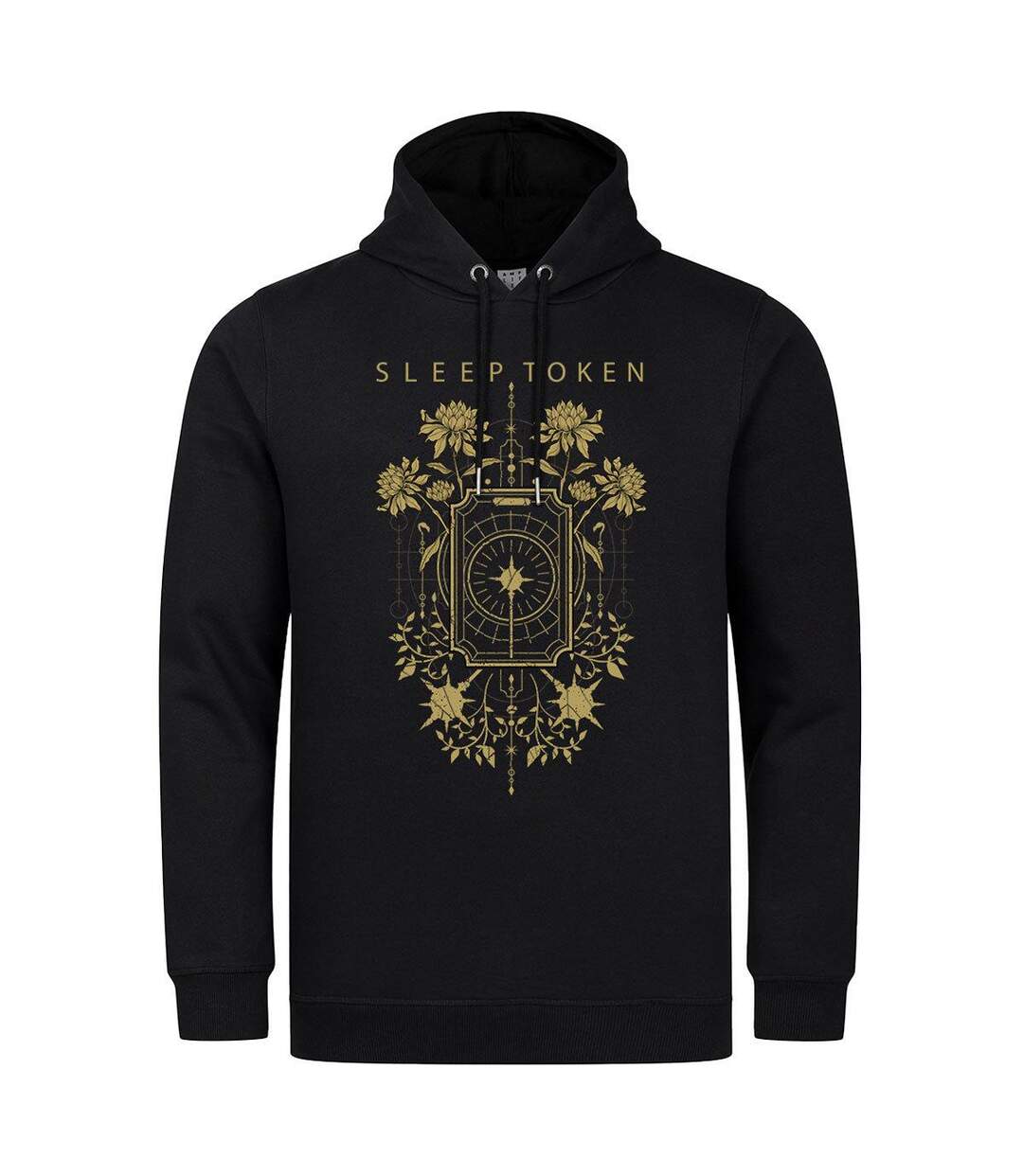 Sweat À Capuche Motif/style Sleep Token Caramel Floral Adulte Noir Amplified-1