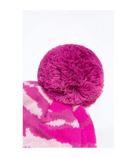 Hype Knitted Camo Beanie (Pink) - UTHY7150