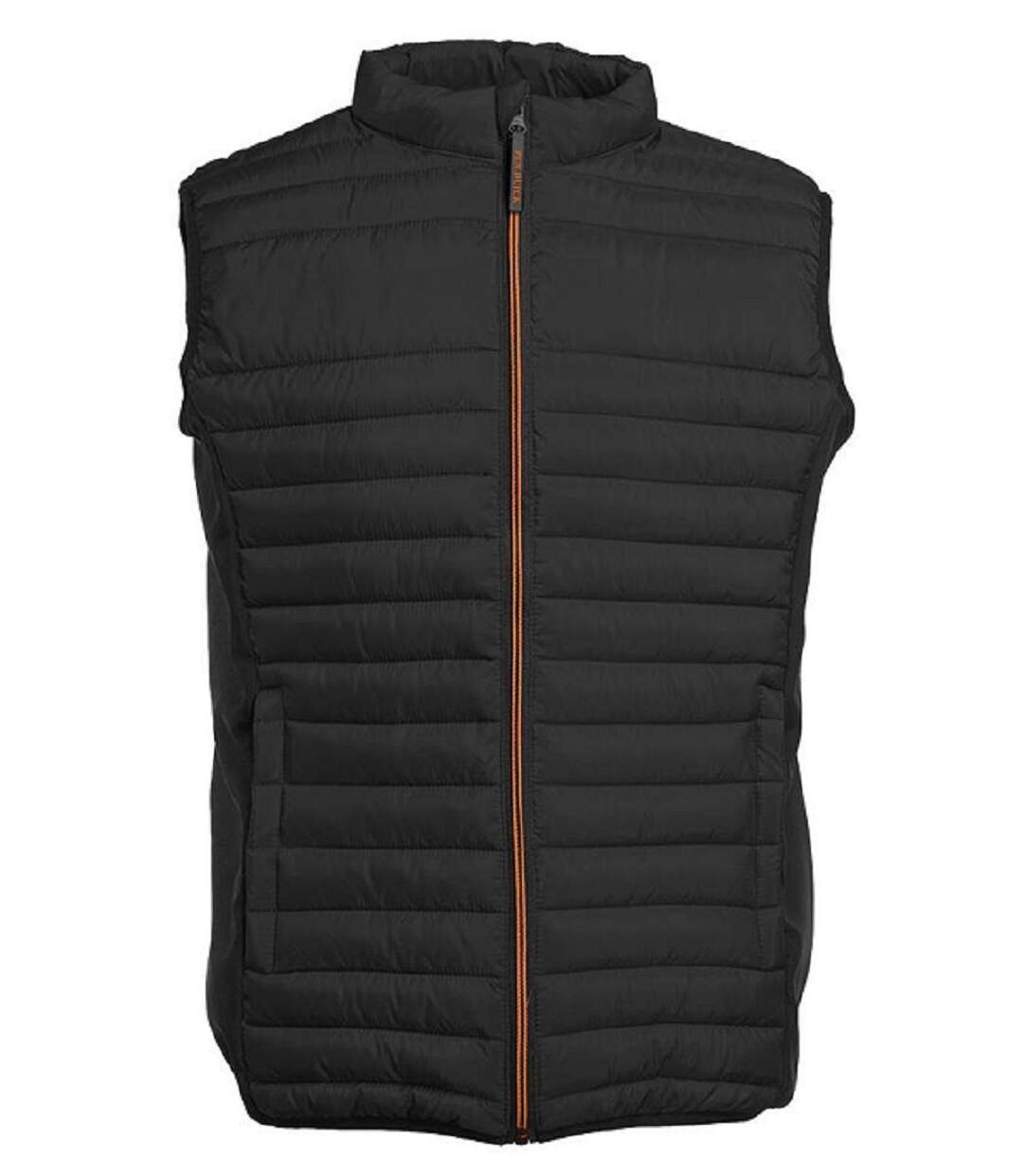 Bodywarmer bi-matière - Homme - Pen Duick - PK316 - noir et orange-1