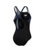 Womens/ladies Hyper Boom Muscleback One Piece Swimsuit Black Blue Speedo-3