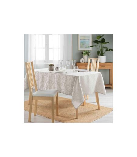 Nappe Jacquard Imprimé Doriane 140x240cm Taupe
