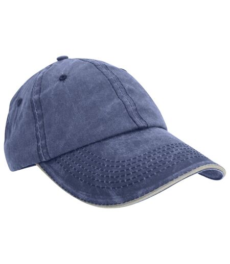 Casquette 100% coton adulte unisexe bleu marine/mastic Result