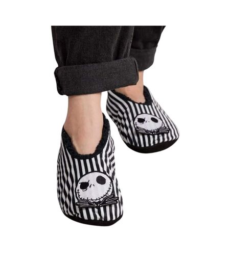 Chaussons Motif Jack Skellington Adulte Noir Blanc The Nightmare Before Christmas