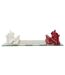 Jeu d'Échec en Verre Board 61cm Rouge & Blanc-3