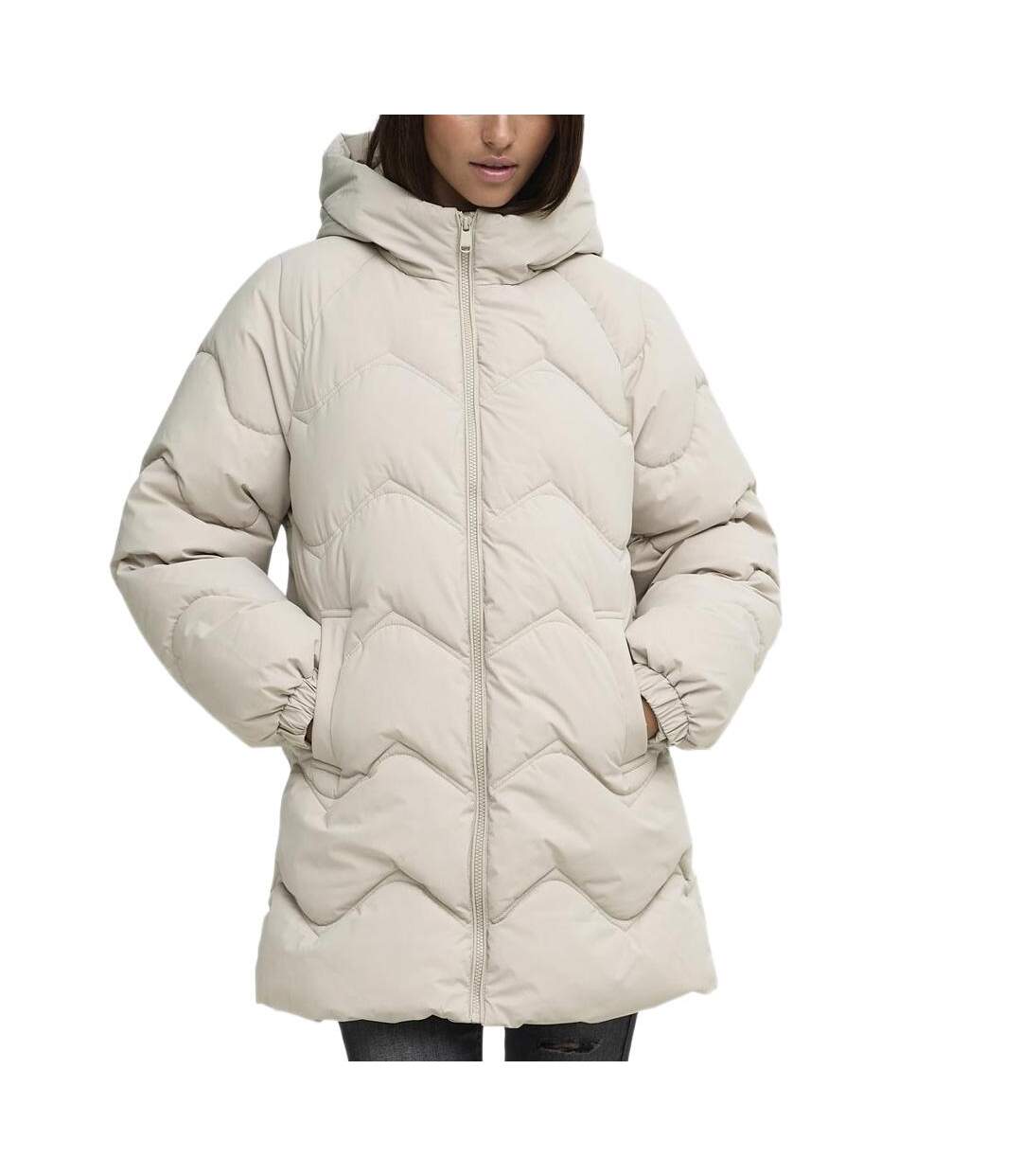 Doudoune beige femme jdy power-1