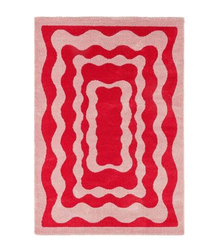 Tapis intérieur à poils longs Swing 382 rouge 200 x 280 cm