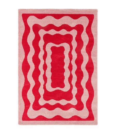 Tapis intérieur à poils longs Swing 382 rouge 200 x 280 cm