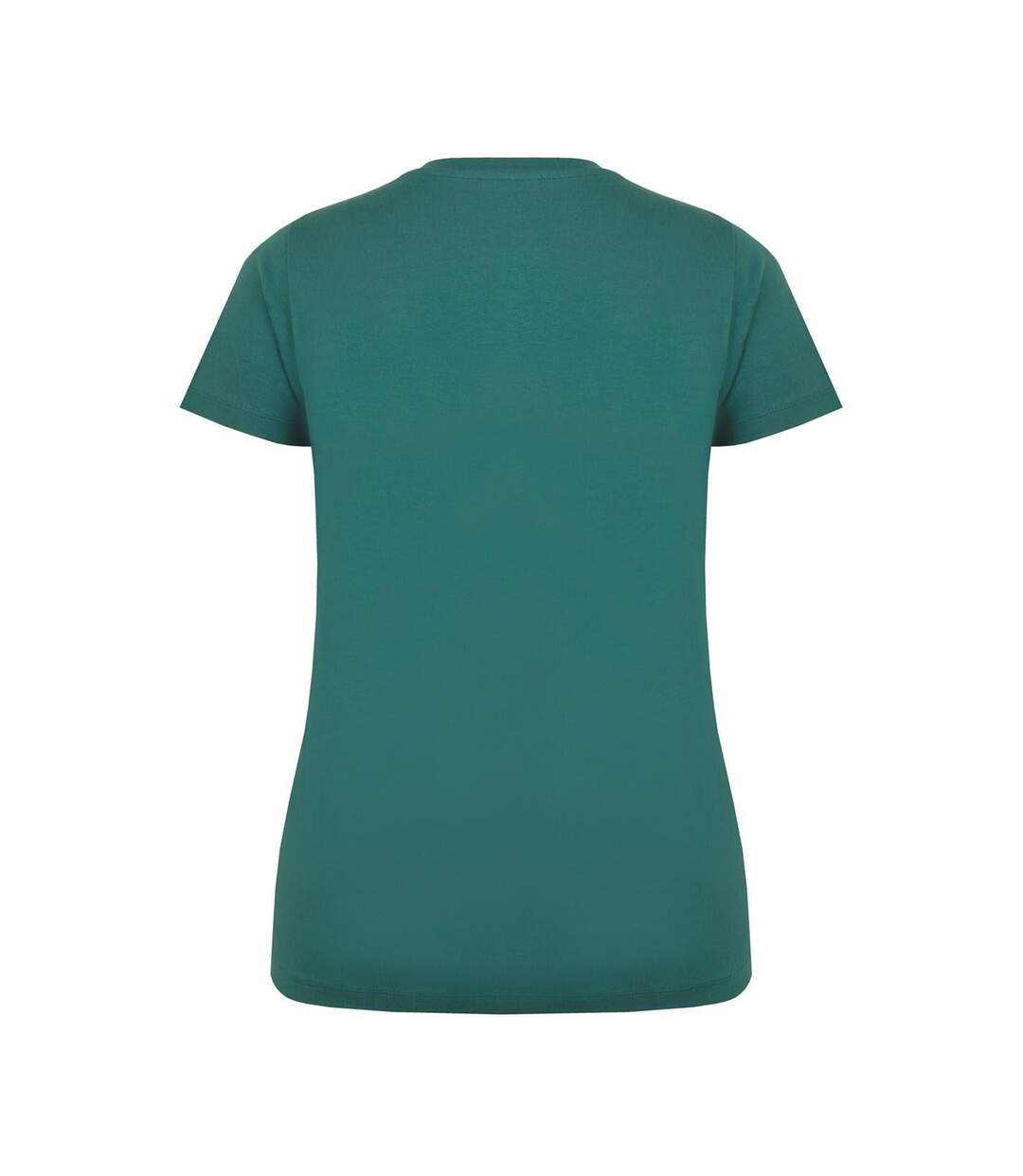Womens/ladies Plain Crew Neck Fitted T-shirt Forest Green Slazenger-2