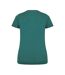 Womens/ladies Plain Crew Neck Fitted T-shirt Forest Green Slazenger-2