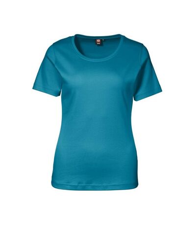 ID - T-shirt uni à manches courtes (coupe féminine) - Femme (Turquoise) - UTID254