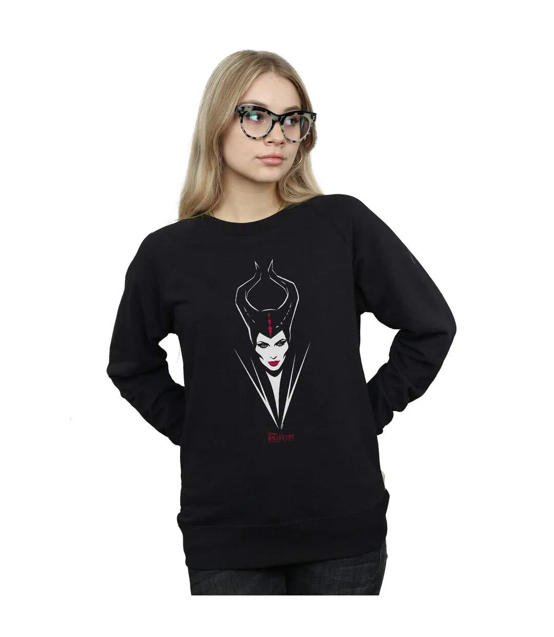 Disney Sweatshirt Femmes/Dames Maleficent Mistress Of Evil Face (Noir) - UTBI26437-2