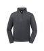 Russell Mens Authentic Zip Neck Sweatshirt (Convoy Gray) - UTPC4069