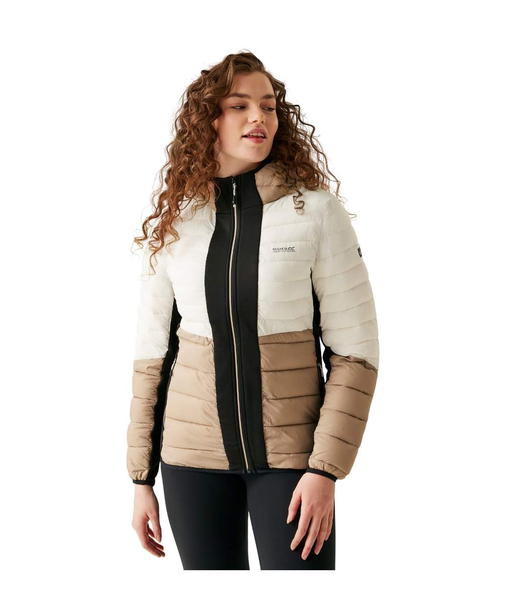 Veste Hybride Leedre Femme Noir Taupe Regatta-1