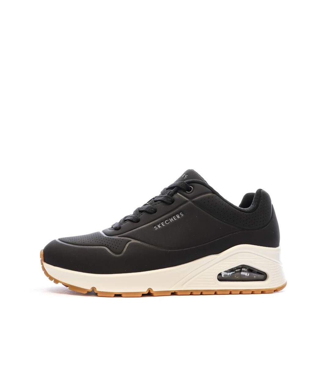 Baskets noires femme skechers uno-1