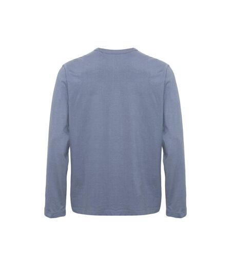 Unisex Adult Relaxed Fit Long-sleeved T-shirt Dusty Blue Cottover