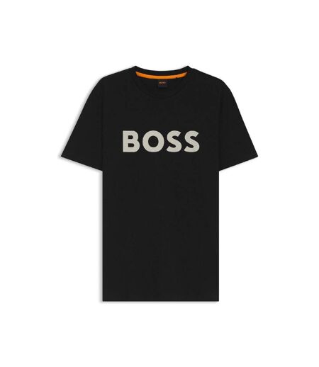 Mens Thinking 1 Signature Logo Regular T-shirt Black Boss