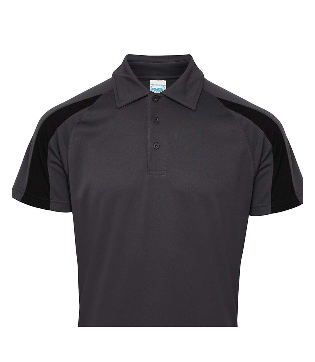 Polo Motif/style Contrasté Cool Homme Charbon Noir Vif Uni Just Cool-2