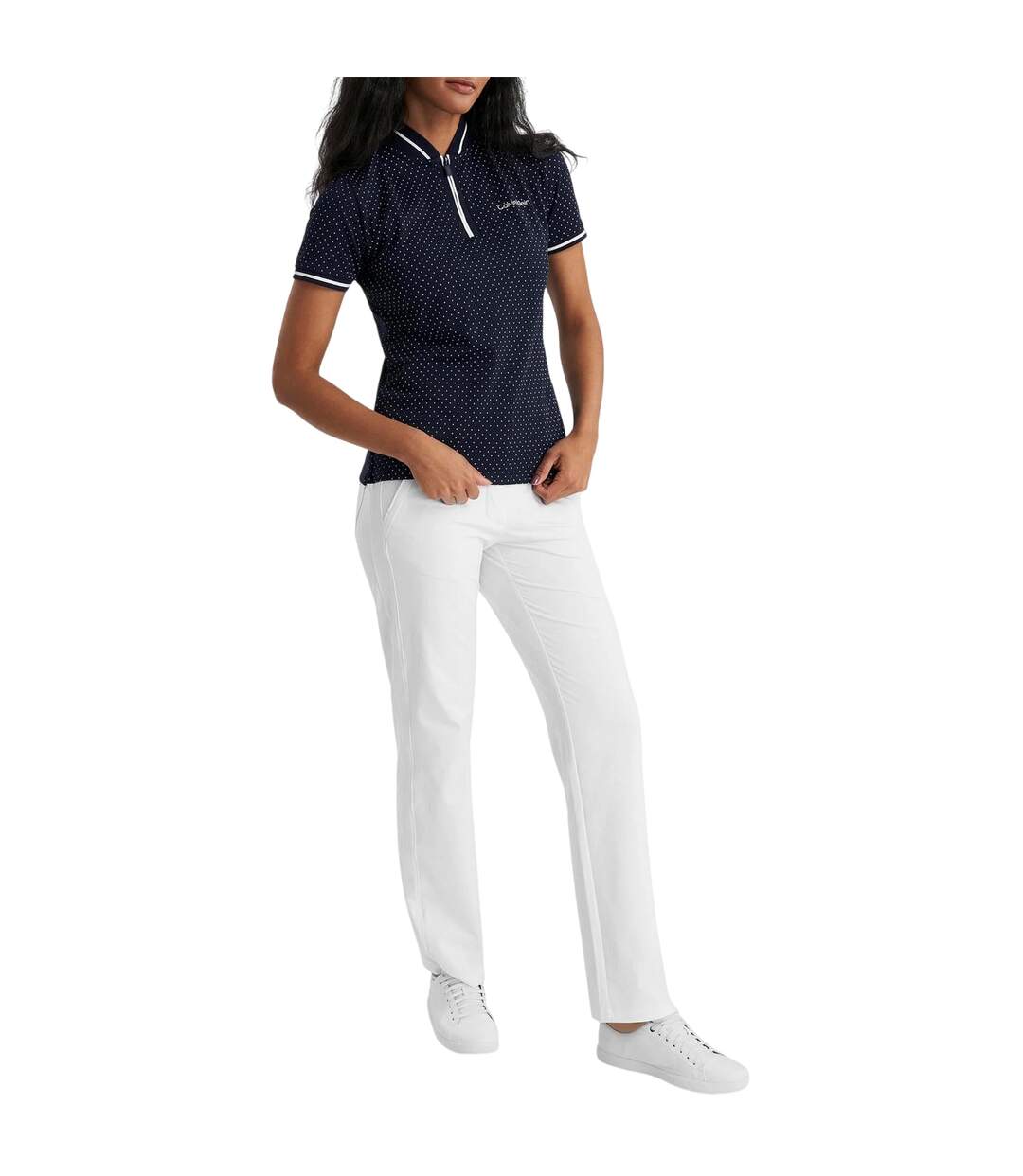 Polo Motif/style Micro-pois Camilla Femme Bleu Marine Calvin Klein-1