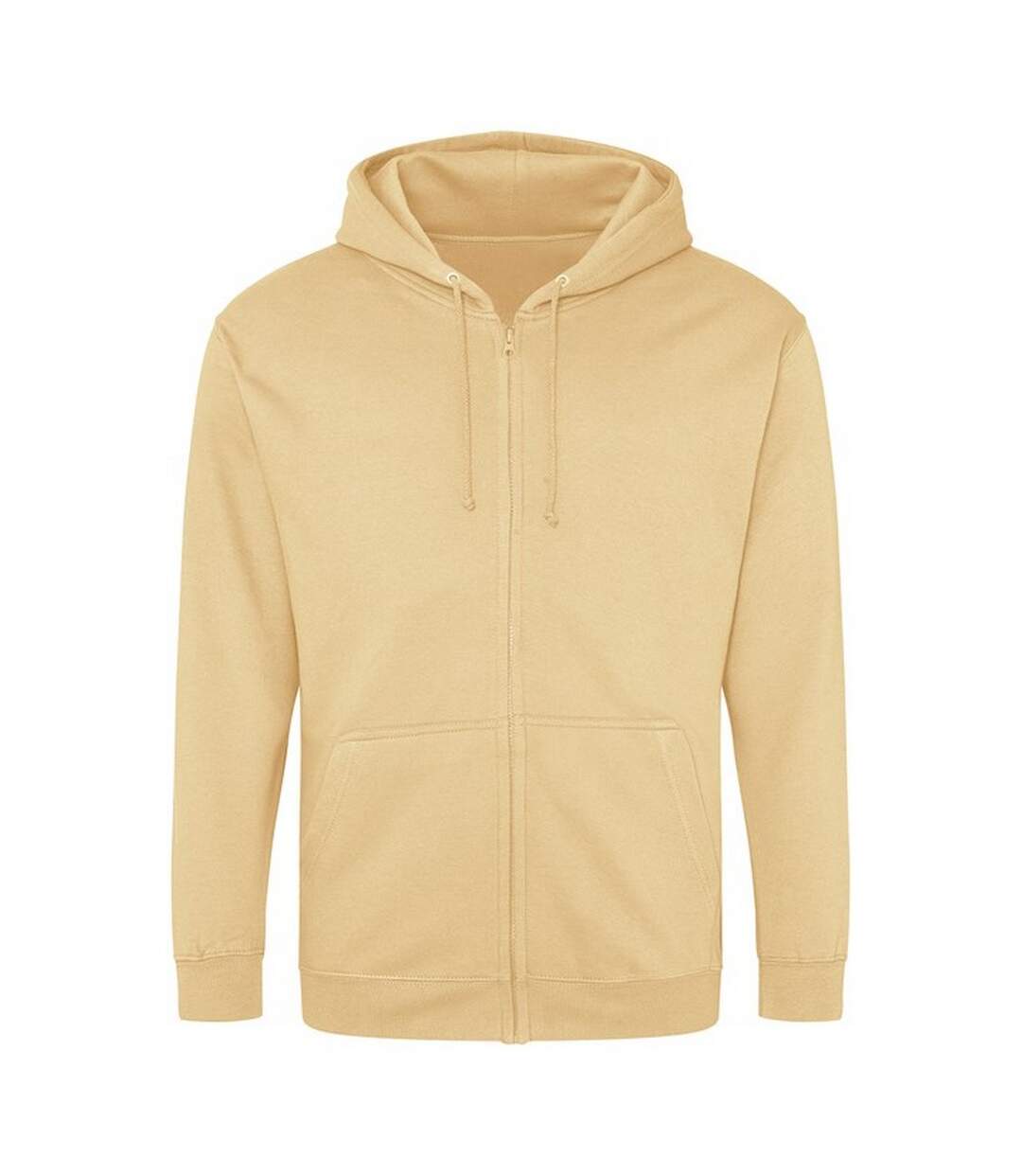 Sweatshirt à capuche et fermeture zippée homme beige Awdis-1