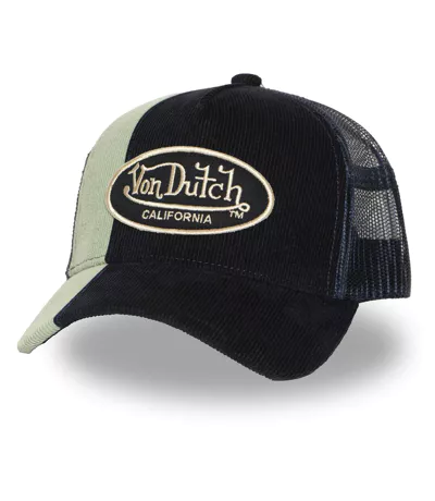Casquette trucker avec filet adulte en velours côtelé et patch Cut Vondutch