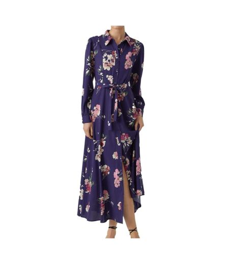 Robe marine à moifs femme vero moda shilah naja - s