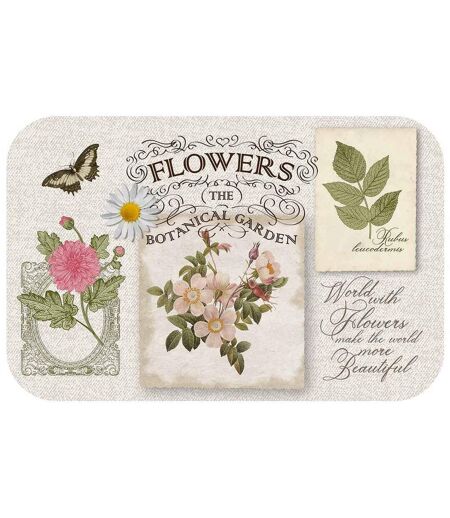 Set de Table Imprimé Les Fleurs 28x44cm Naturel